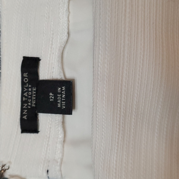 ANN TAYLOR Petite pencil skirt white 12P - Picture 5 of 8